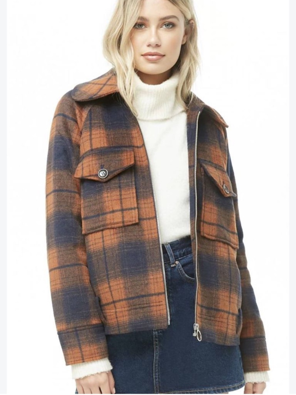 Plaid quilted jacket